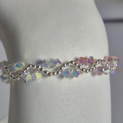 Pulsera ONDAS Cristal Swarovski Elements Plata 925 Colores