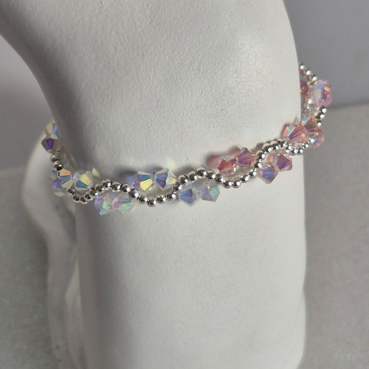 Pulsera ONDAS Cristal Swarovski Elements Plata 925 Colores