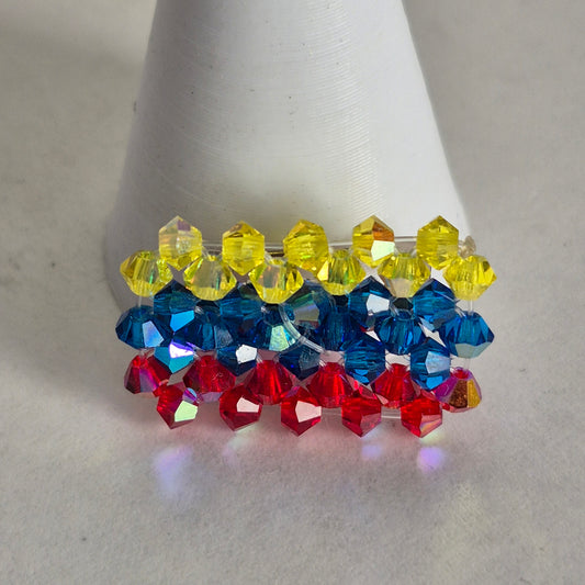 Pin Bandera Colombia Cristal Swarovski Elements 3mm