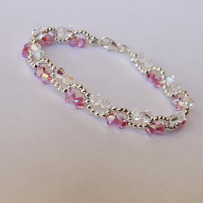 Pulsera ONDAS Cristal Swarovski Elements Plata 925 Colores