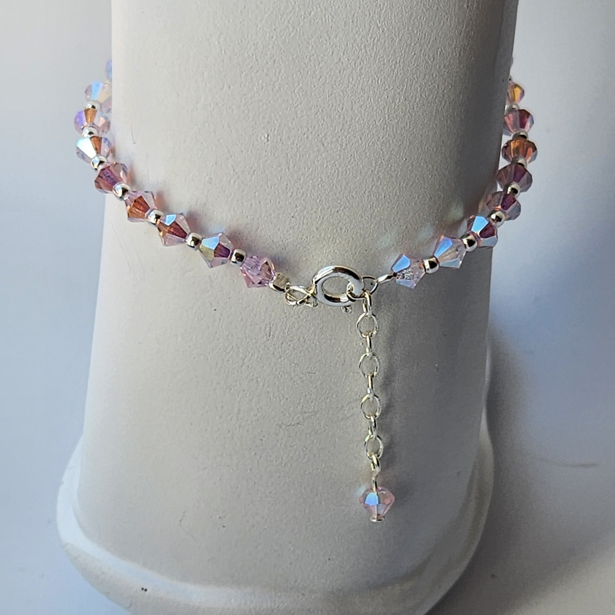 Pulsera Cristal Swarovski Elements Bolita Plata 925 Varios Colores