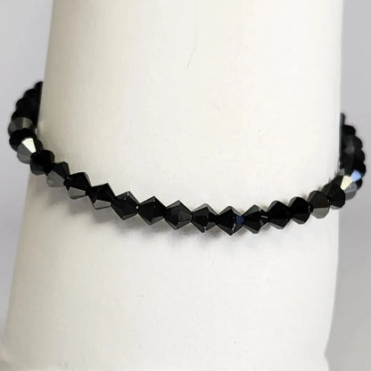 Pulsera ALMA Cristal Swarovski 4mm Jet Hematite Half