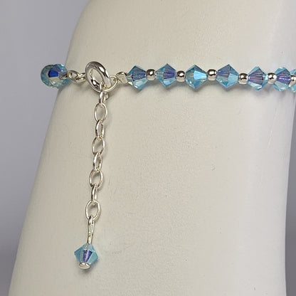 Pulsera Cristal Swarovski Elements Bolita Plata 925 Varios Colores