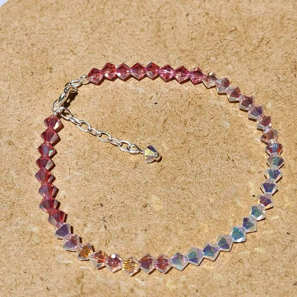 Pulsera ALMA Cristal Swarovski 4mm Degrade de Rosas