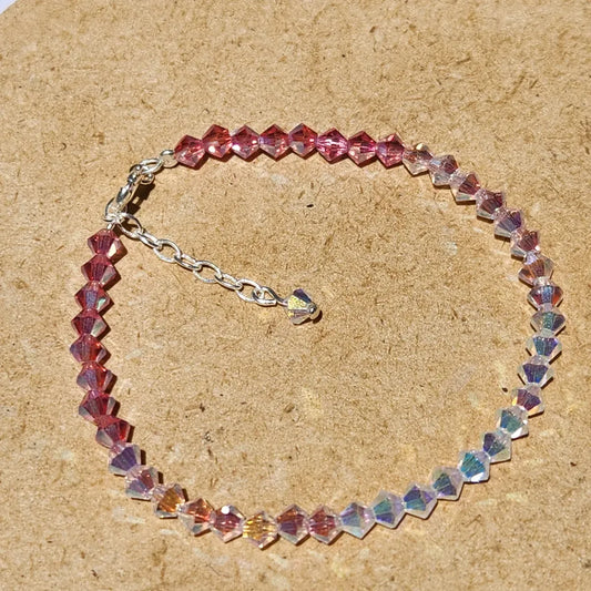 Pulsera ALMA Cristal Swarovski 4mm Degrade de Rosas