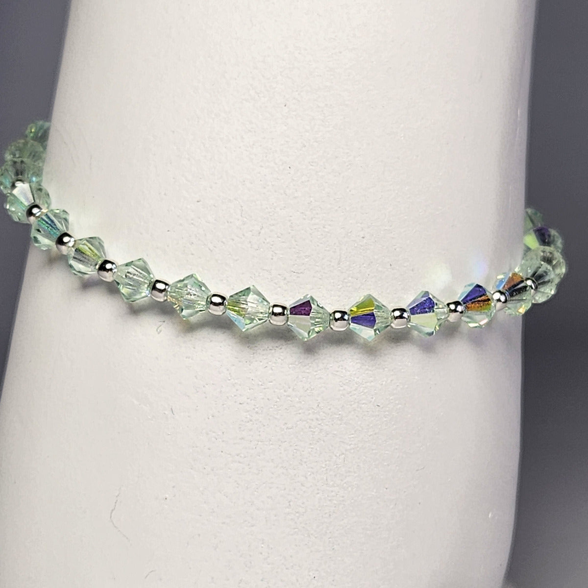 Pulsera Cristal Swarovski Elements Bolita Plata 925 Varios Colores