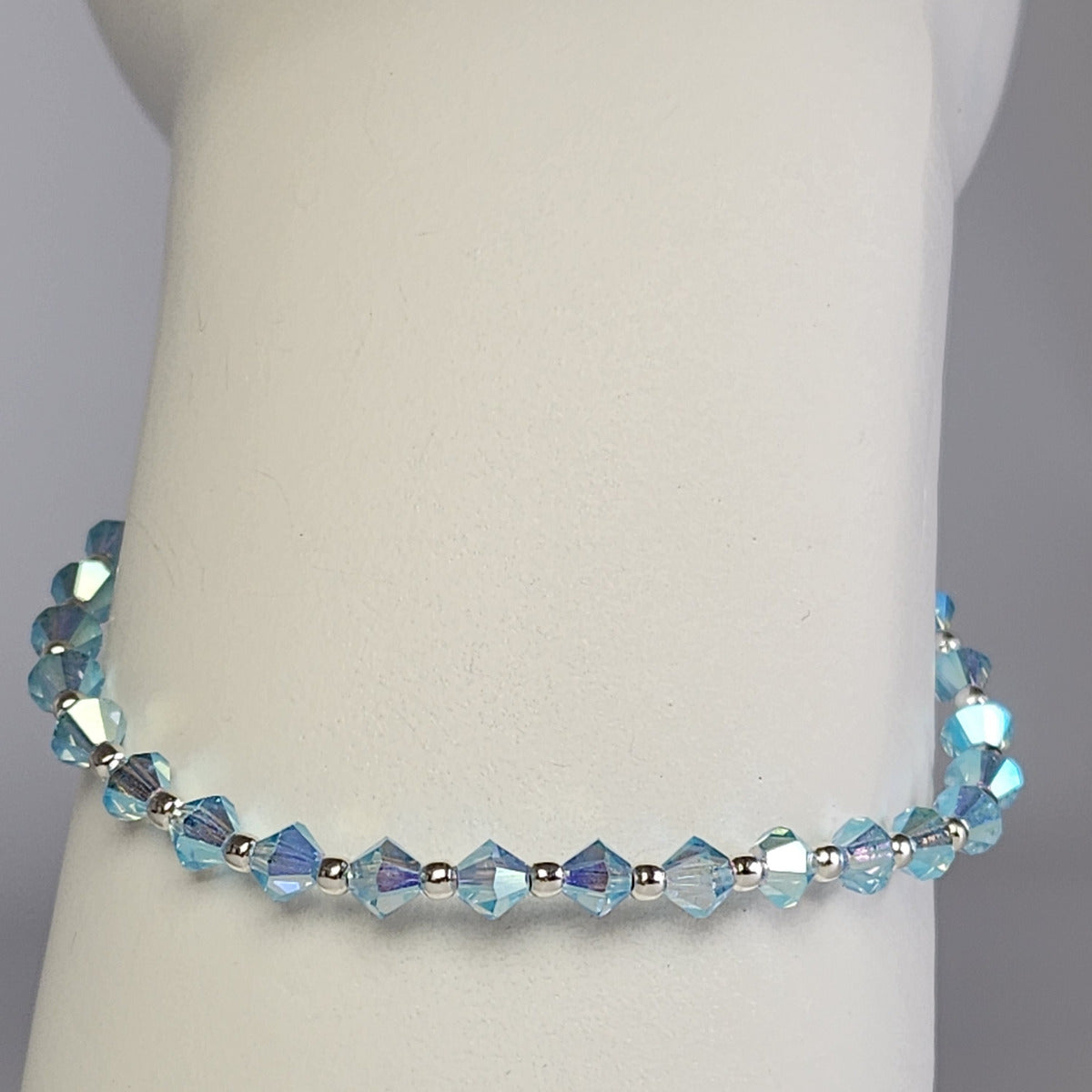 Pulsera Cristal Swarovski Elements Bolita Plata 925 Varios Colores