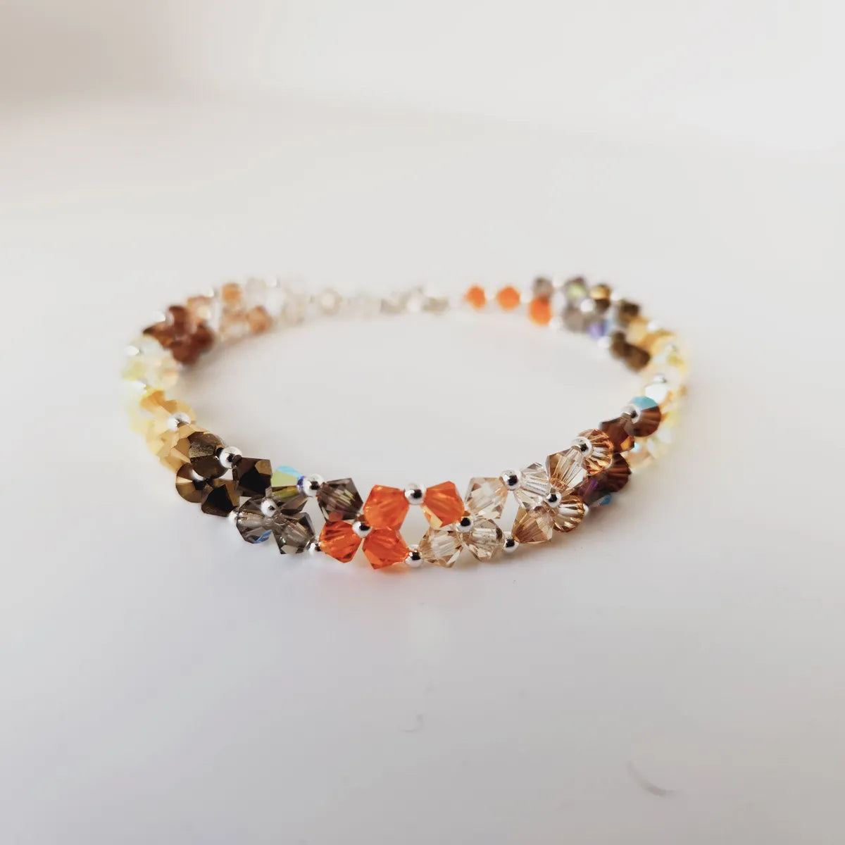Pulsera Abundancia Cristal Swarovski Elements 4mm Plata 925 Colores