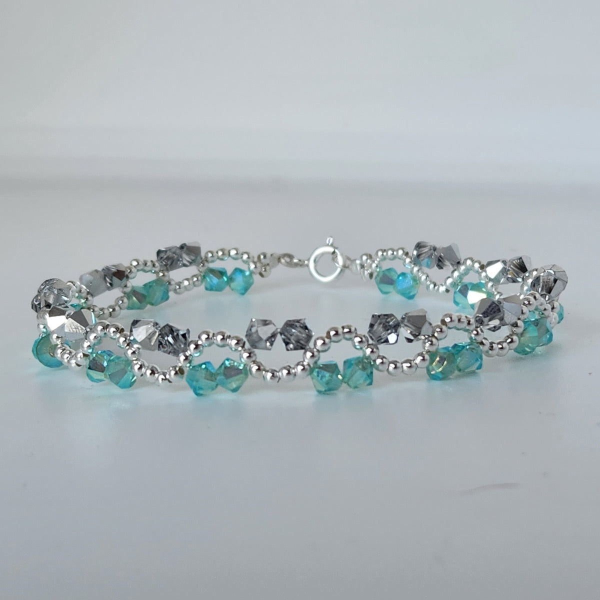 Pulsera ONDAS Cristal Swarovski Elements Plata 925 Colores
