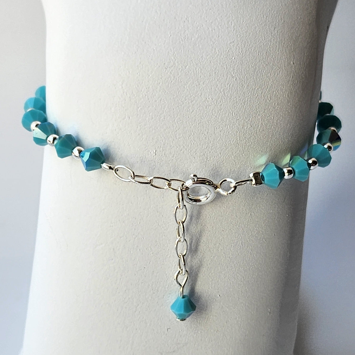 Pulsera Cristal Swarovski Elements Bolita Plata 925 Varios Colores