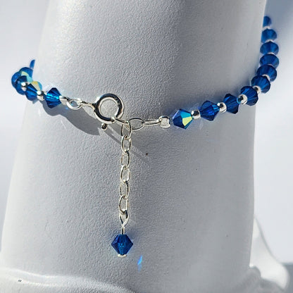 Pulsera Cristal Swarovski Elements Bolita Plata 925 Varios Colores
