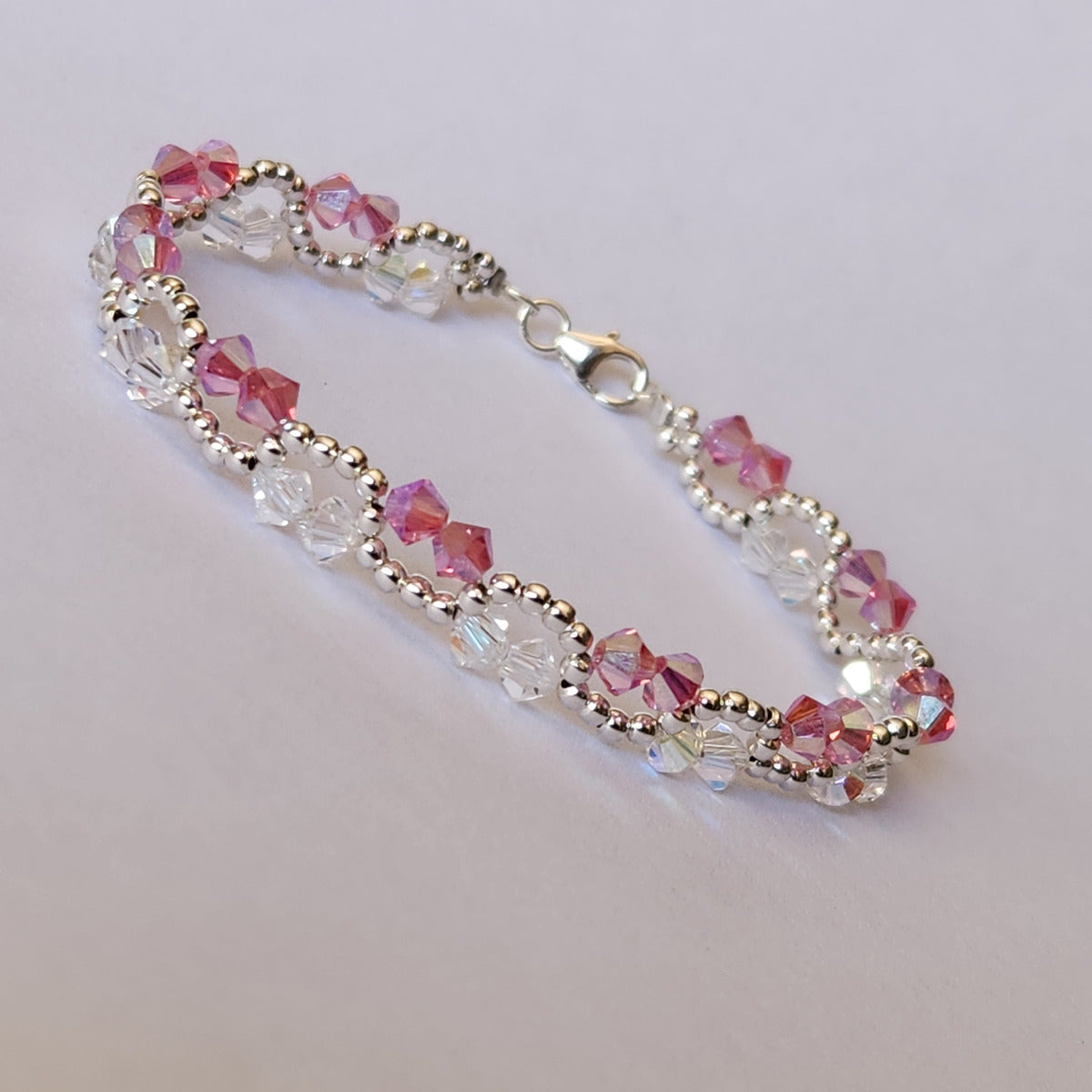 Pulsera ONDAS Cristal Swarovski Elements Plata 925 Colores