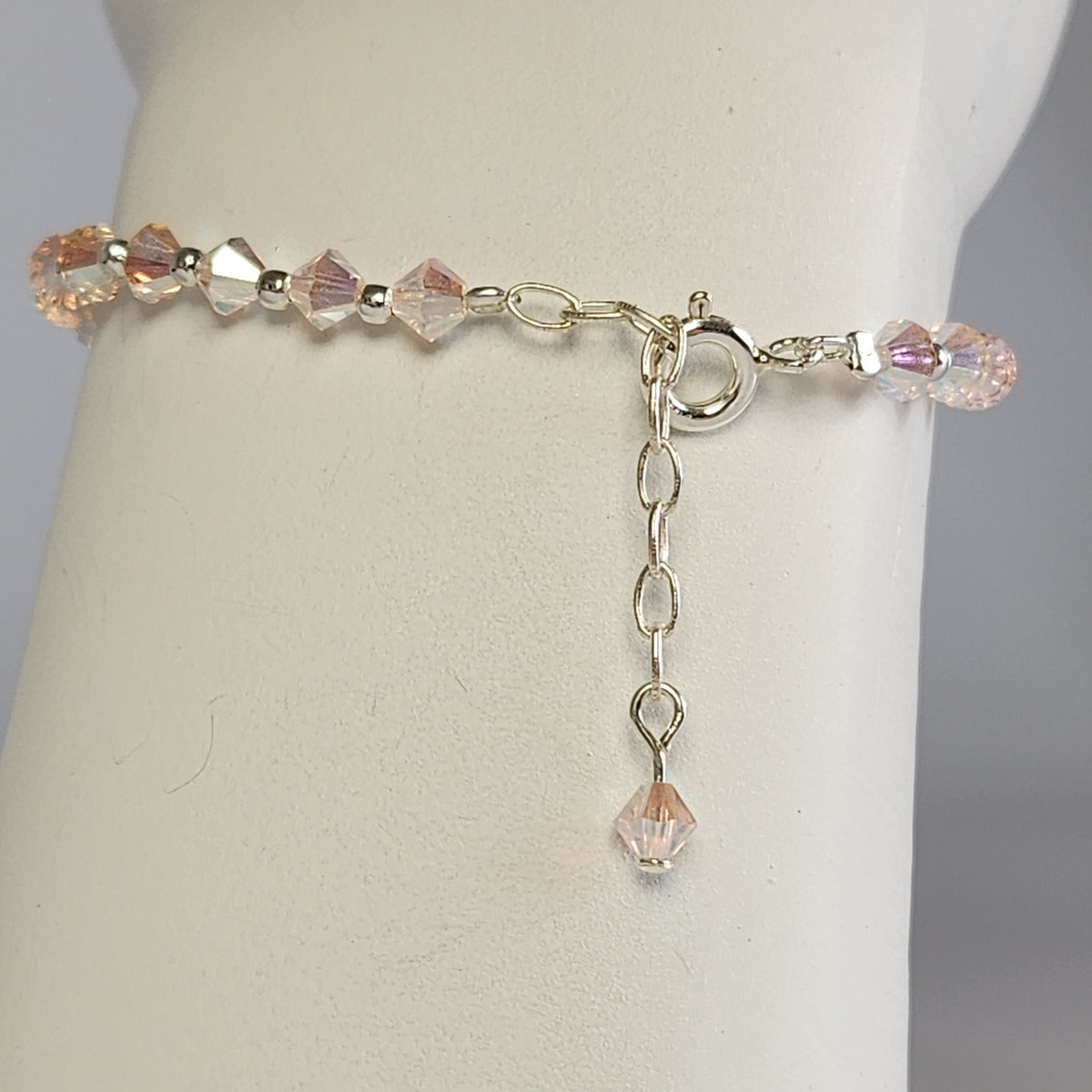 Pulsera Cristal Swarovski Elements Bolita Plata 925 Varios Colores