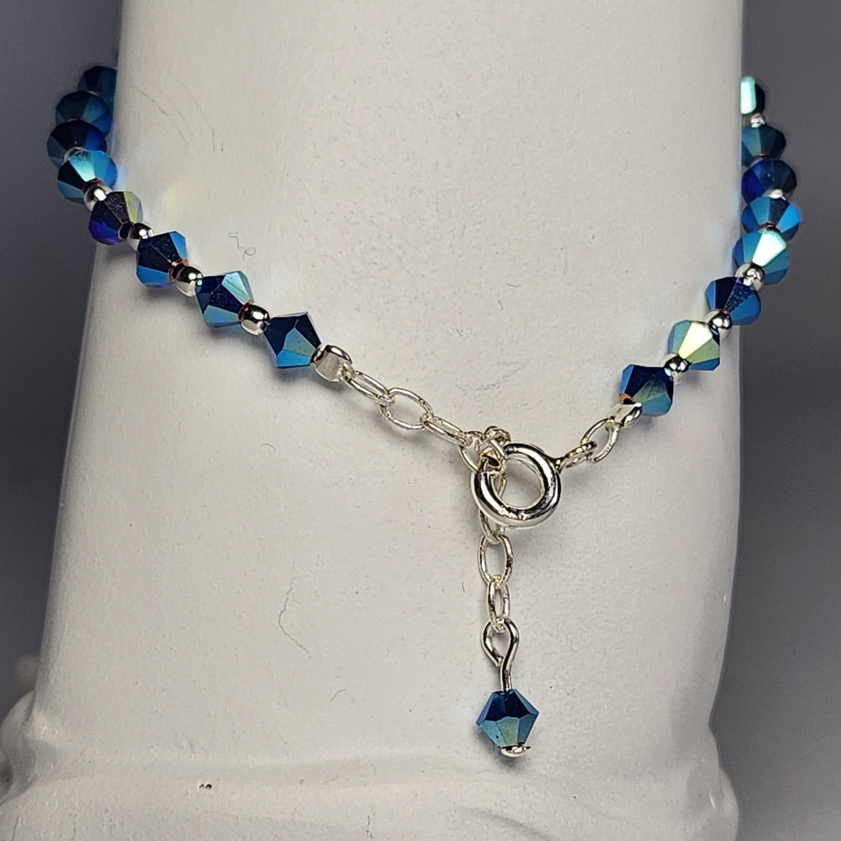 Pulsera Cristal Swarovski Elements Bolita Plata 925 Varios Colores