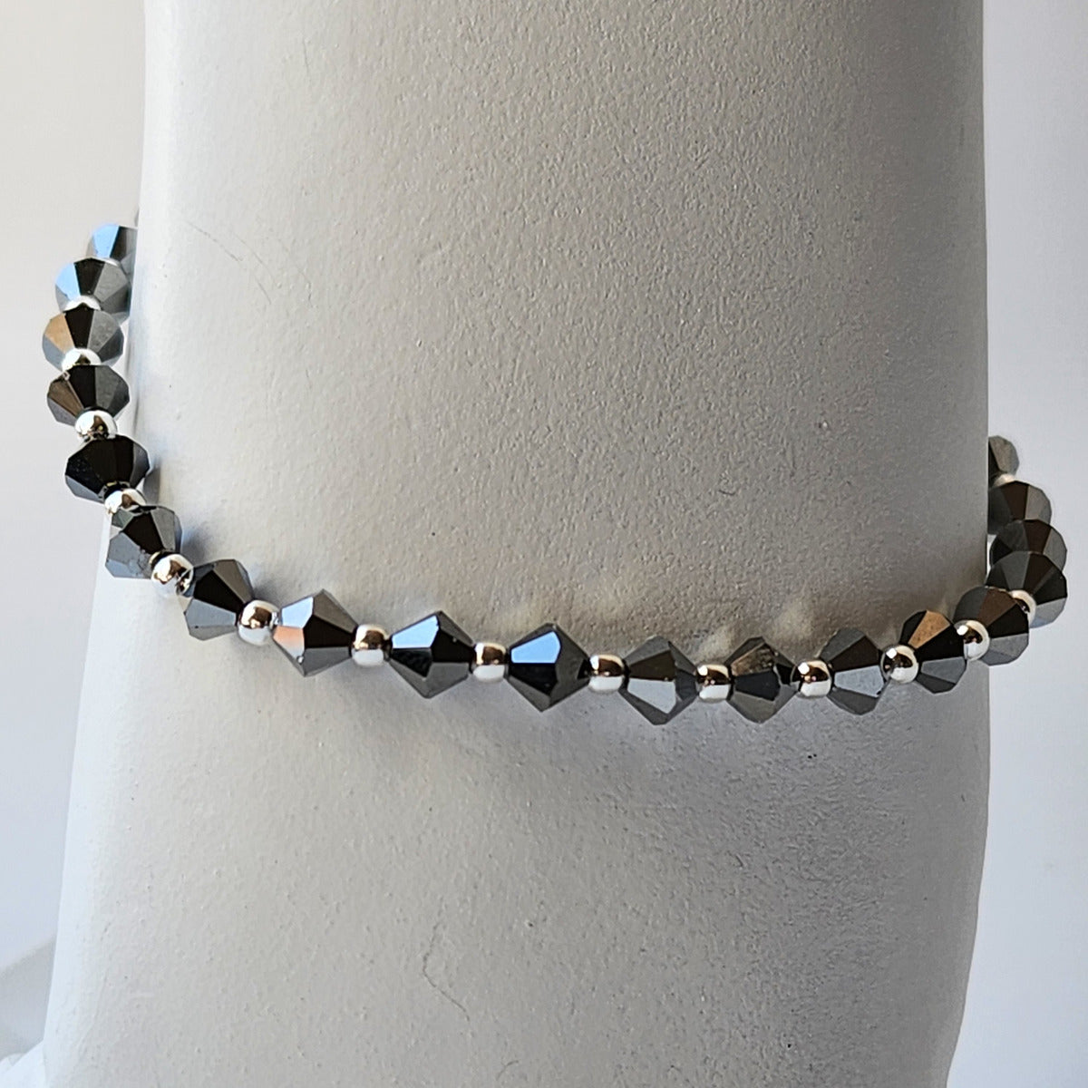 Pulsera Cristal Swarovski Elements Bolita Plata 925 Varios Colores