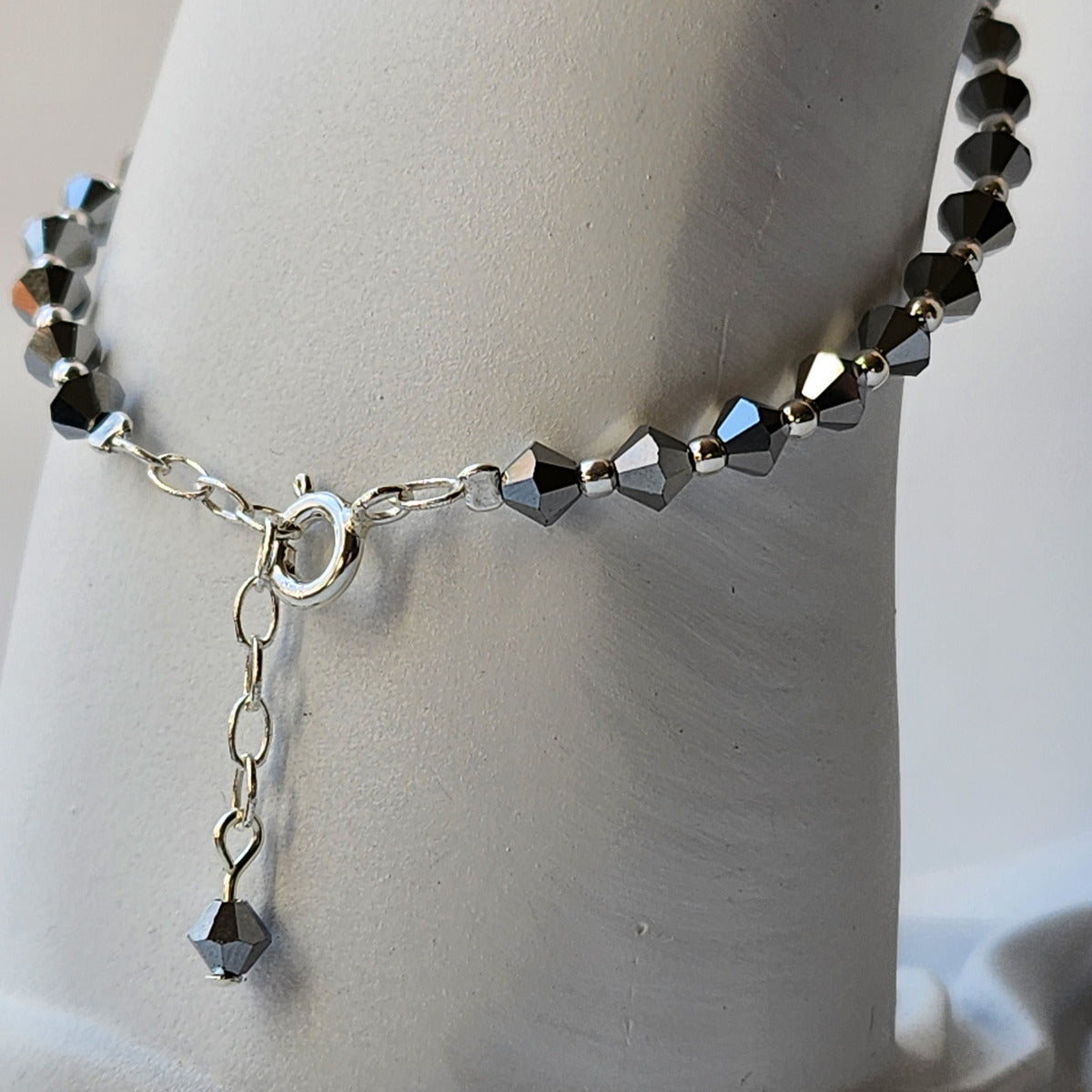 Pulsera Cristal Swarovski Elements Bolita Plata 925 Varios Colores
