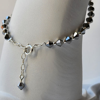 Pulsera Cristal Swarovski Elements Bolita Plata 925 Varios Colores