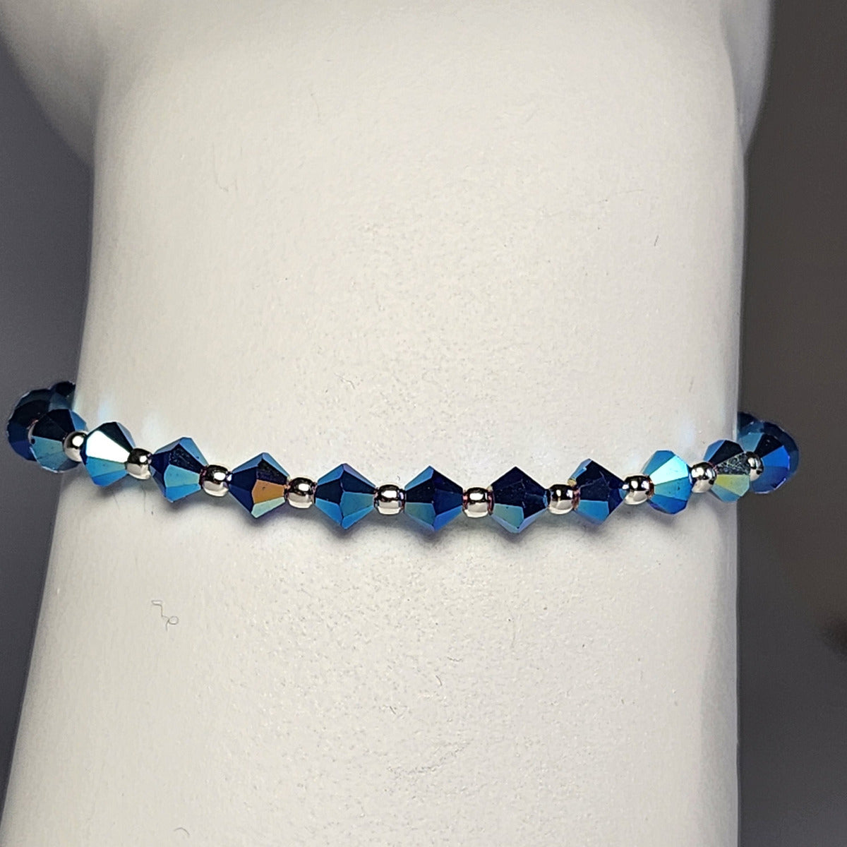 Pulsera Cristal Swarovski Elements Bolita Plata 925 Varios Colores