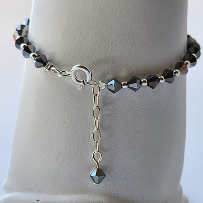 Pulsera Cristal Swarovski Elements Bolita Plata 925 Varios Colores