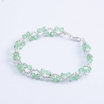 Pulsera ONDAS Cristal Swarovski Elements Plata 925 Colores