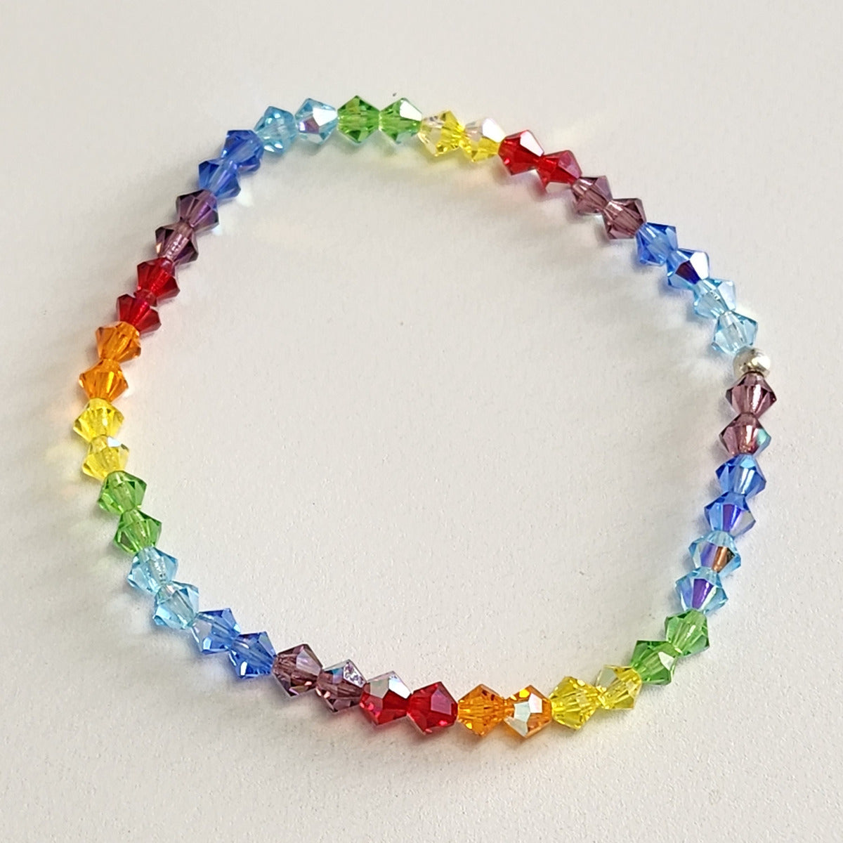 Pulsera Cristal Swarovski Elastizada Pedí Tu Color