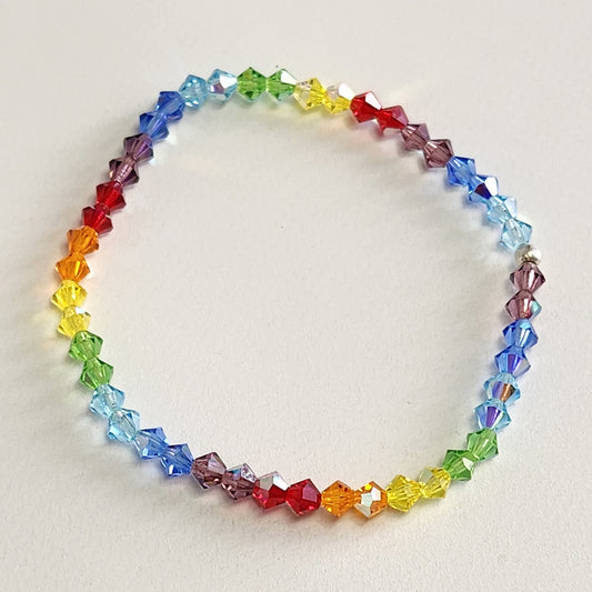 Pulsera Cristal Swarovski Elastizada Pedí Tu Color