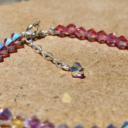 Pulsera ALMA Cristal Swarovski 4mm Degrade de Rosas
