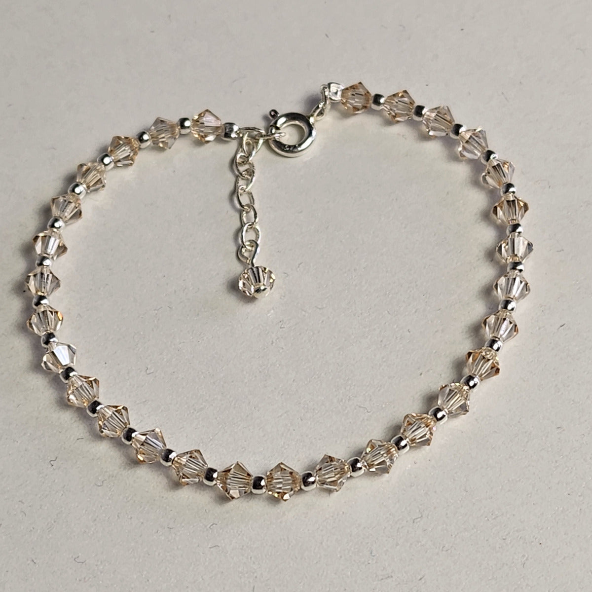 Pulsera Cristal Swarovski Elements Bolita Plata 925 Varios Colores