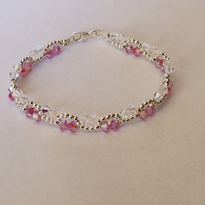 Pulsera ONDAS Cristal Swarovski Elements Plata 925 Colores