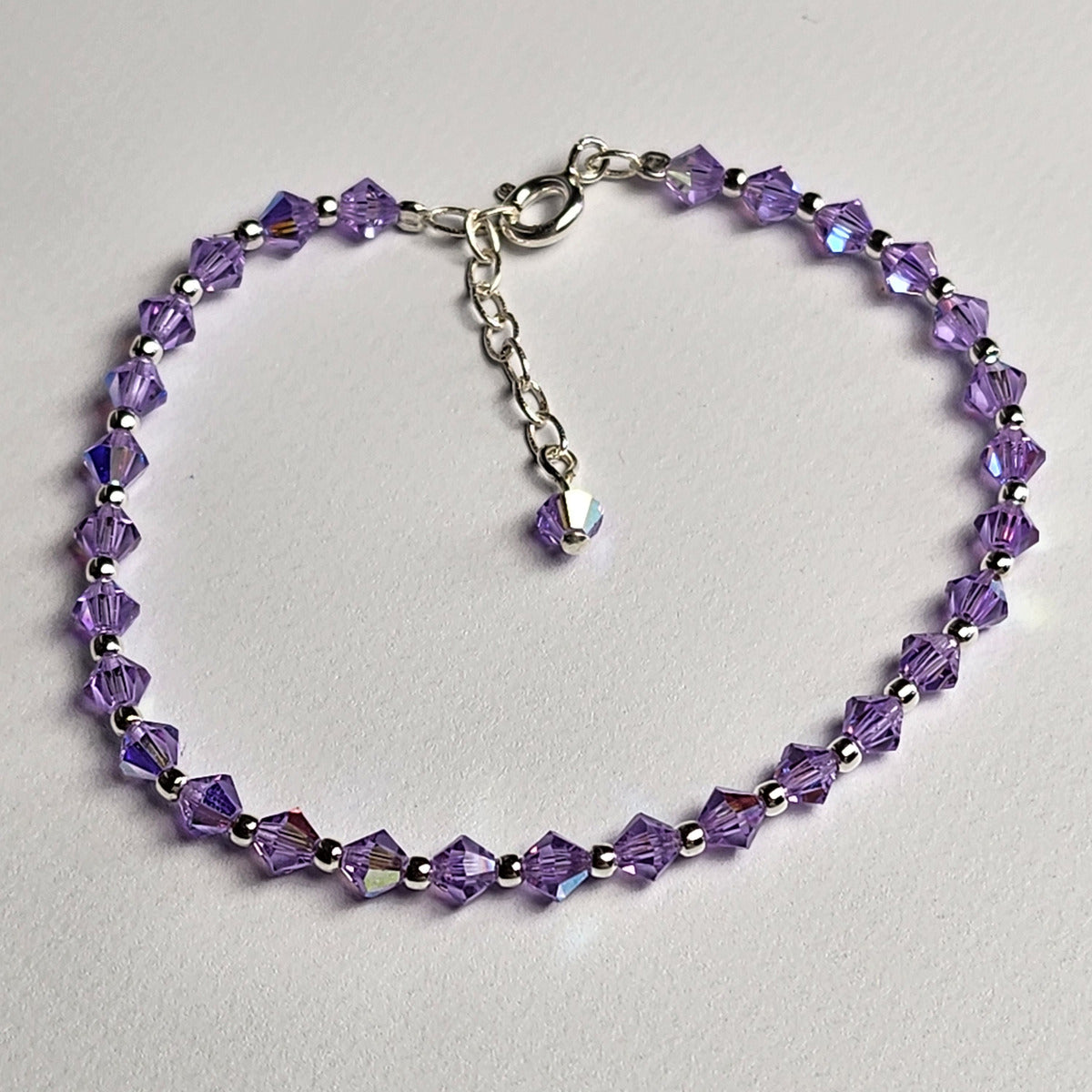 Pulsera Cristal Swarovski Elements Bolita Plata 925 Varios Colores