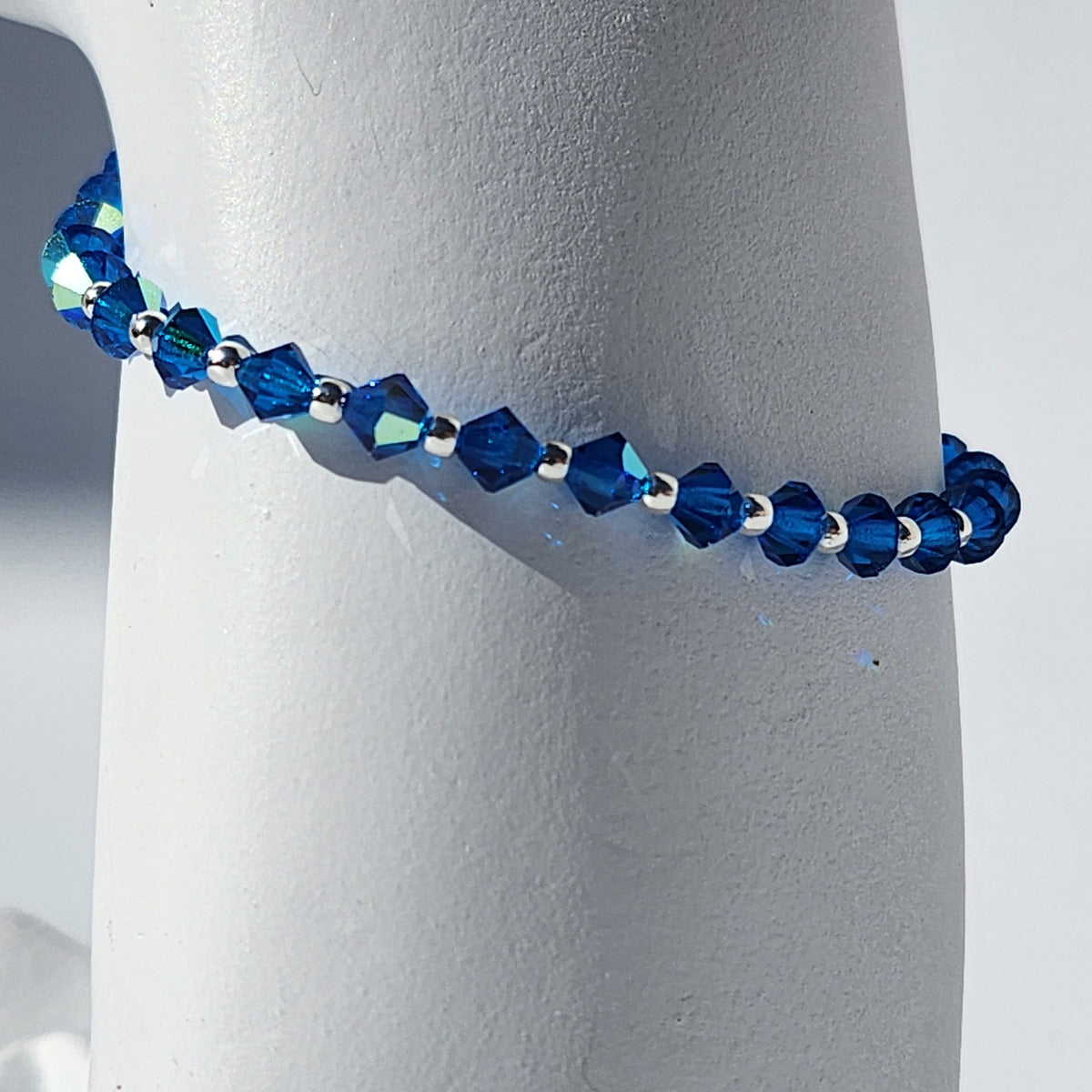 Pulsera Cristal Swarovski Elements Bolita Plata 925 Varios Colores