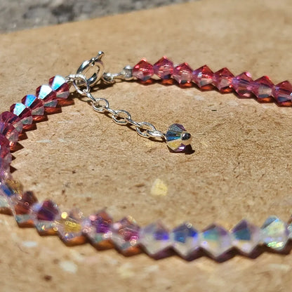 Pulsera ALMA Cristal Swarovski 4mm Degrade de Rosas