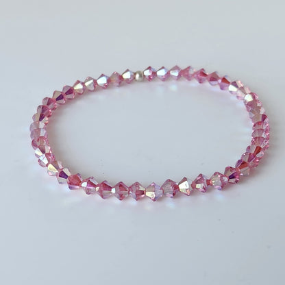 Pulsera Cristal Swarovski Elastizada Pedí Tu Color