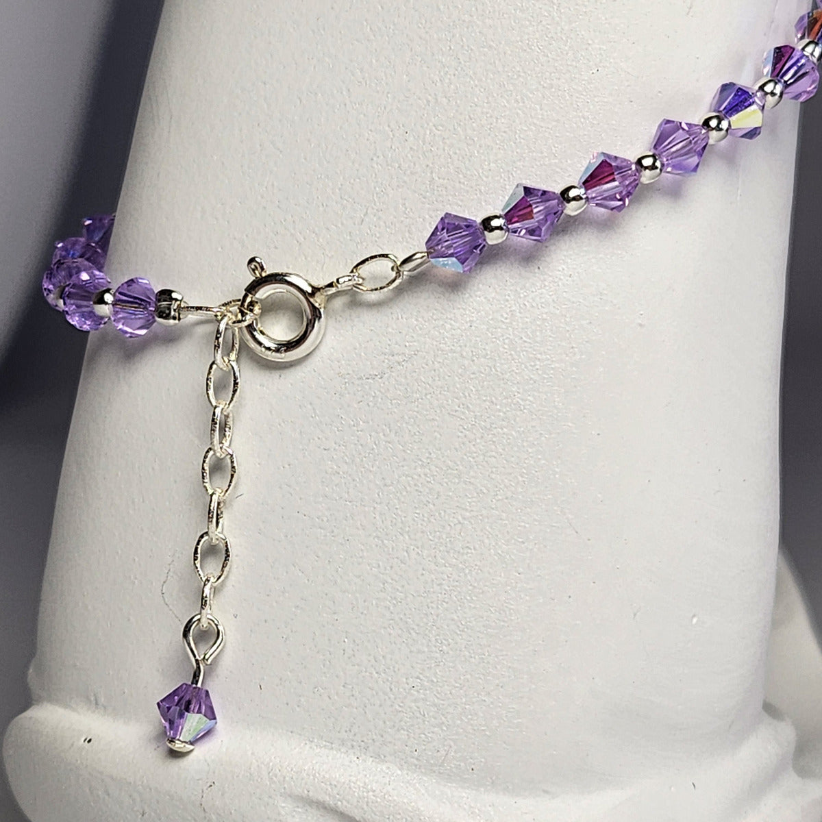 Pulsera Cristal Swarovski Elements Bolita Plata 925 Varios Colores