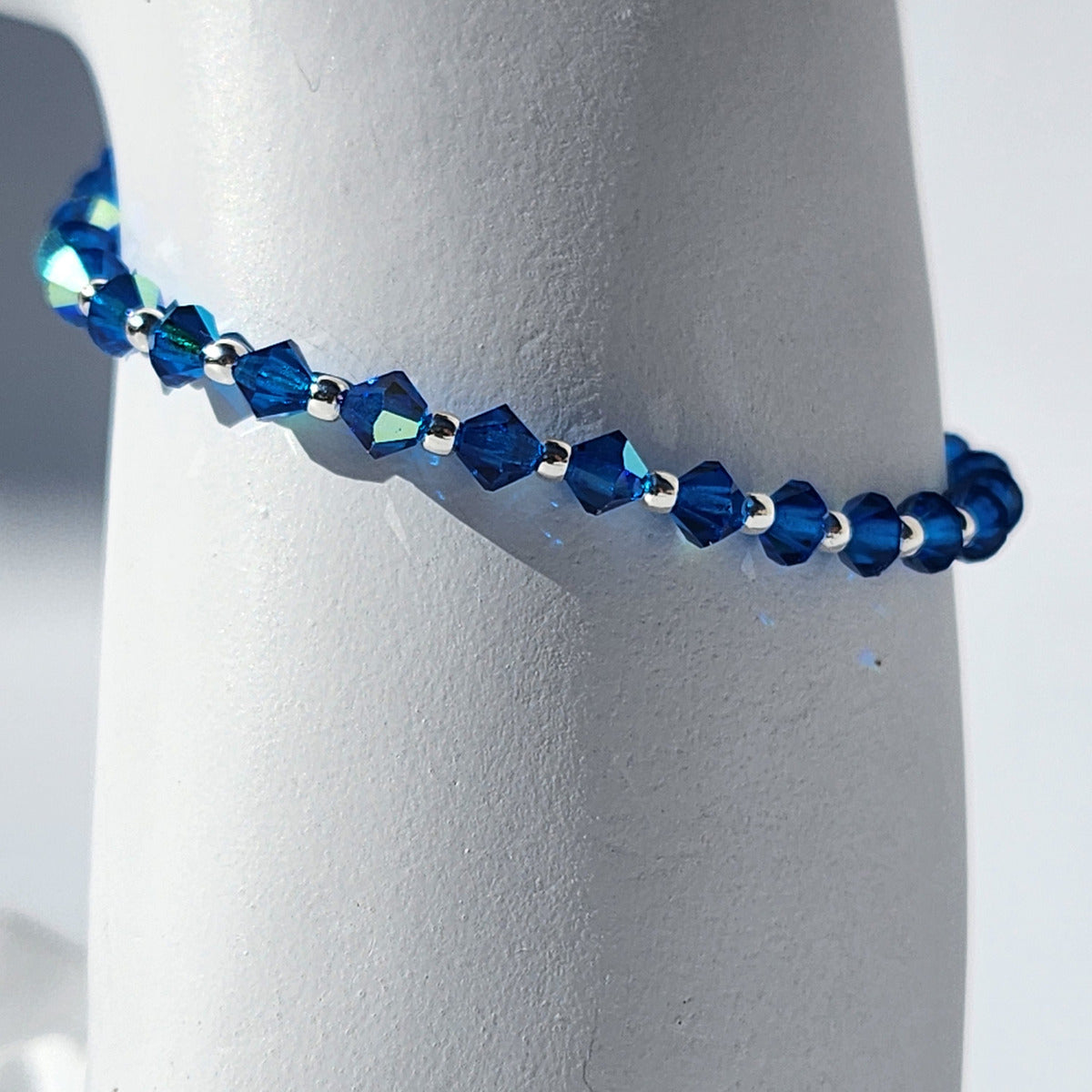 Pulsera Cristal Swarovski Elements Bolita Plata 925 Varios Colores