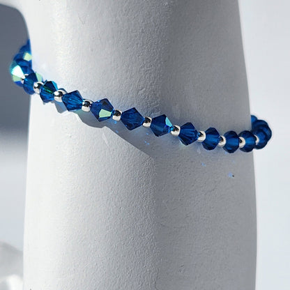 Pulsera Cristal Swarovski Elements Bolita Plata 925 Varios Colores