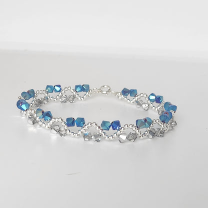 Pulsera ONDAS Cristal Swarovski Elements Plata 925 Colores