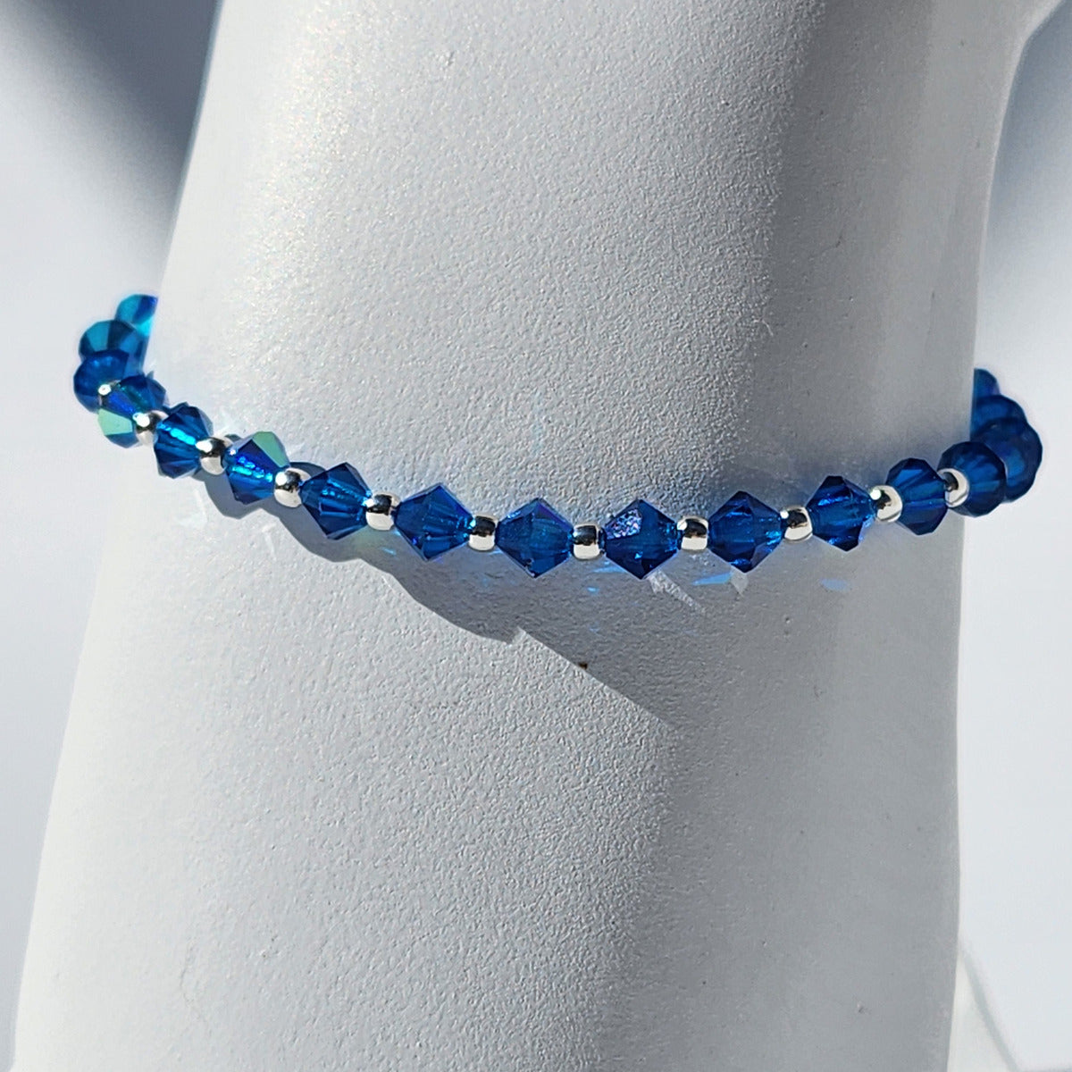 Pulsera Cristal Swarovski Elements Bolita Plata 925 Varios Colores