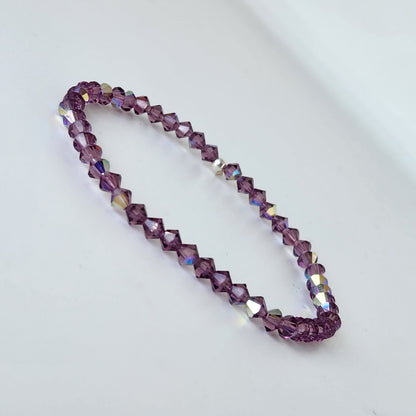 Pulsera Cristal Swarovski Elastizada Pedí Tu Color