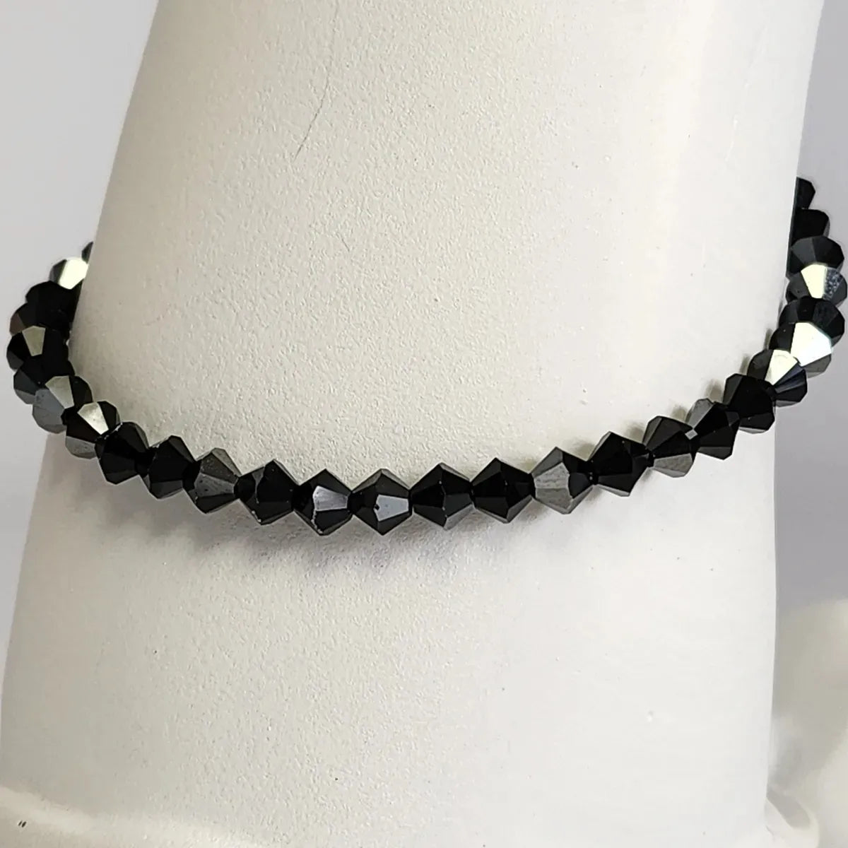 Pulsera ALMA Cristal Swarovski 4mm Jet Hematite Half