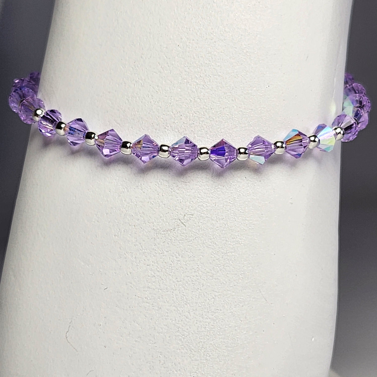 Pulsera Cristal Swarovski Elements Bolita Plata 925 Varios Colores