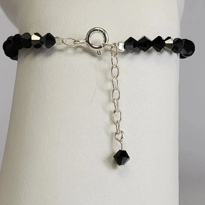 Pulsera ALMA Cristal Swarovski 4mm Jet Hematite Half