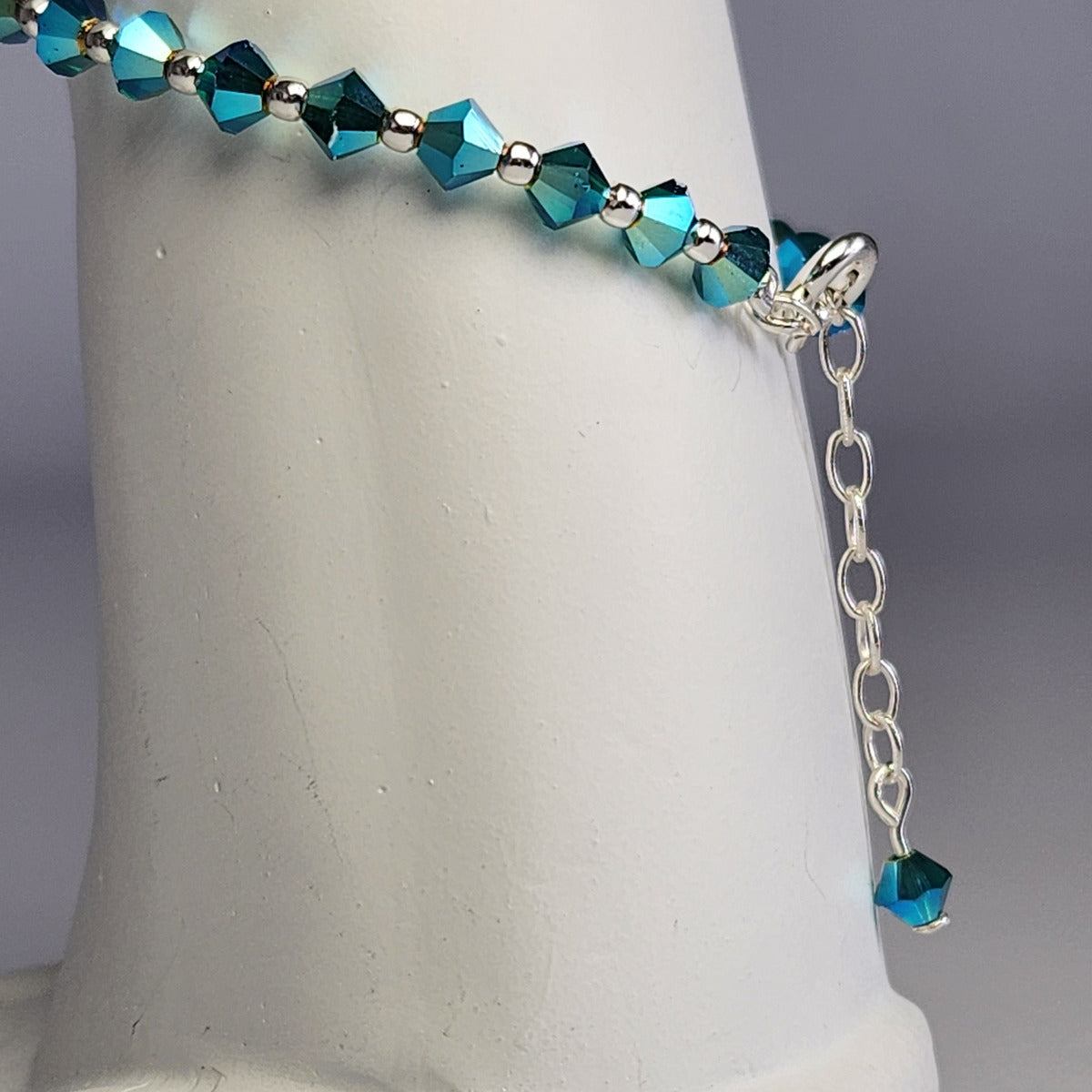 Pulsera Cristal Swarovski Elements Bolita Plata 925 Varios Colores