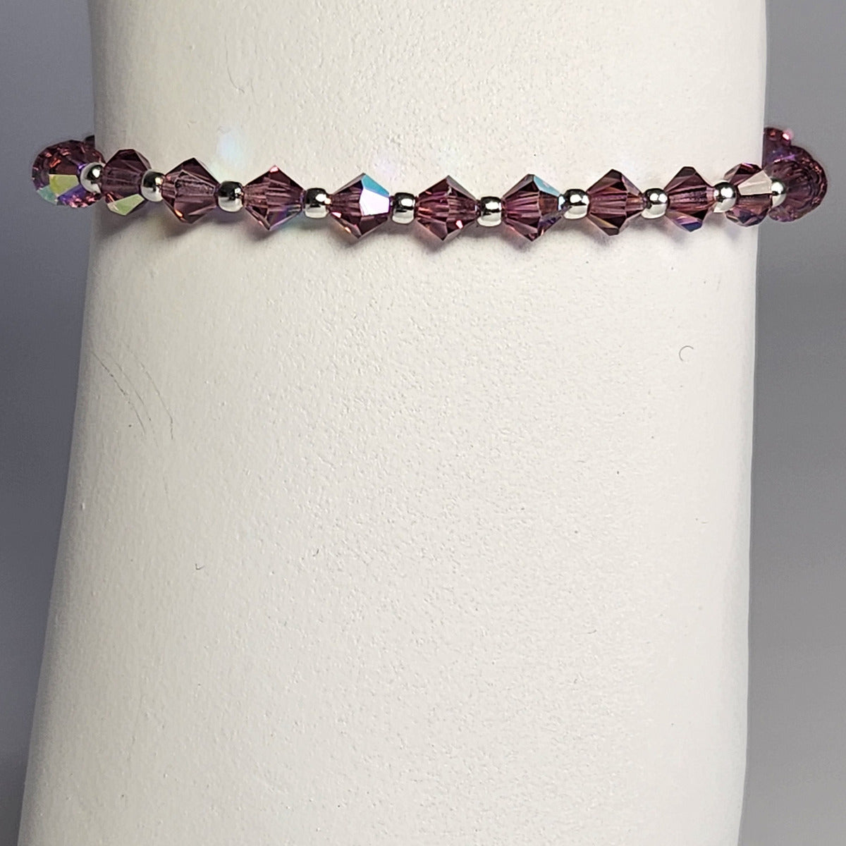 Pulsera Cristal Swarovski Elements Bolita Plata 925 Varios Colores
