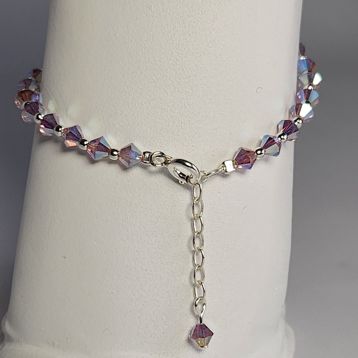 Pulsera Cristal Swarovski Elements Bolita Plata 925 Varios Colores
