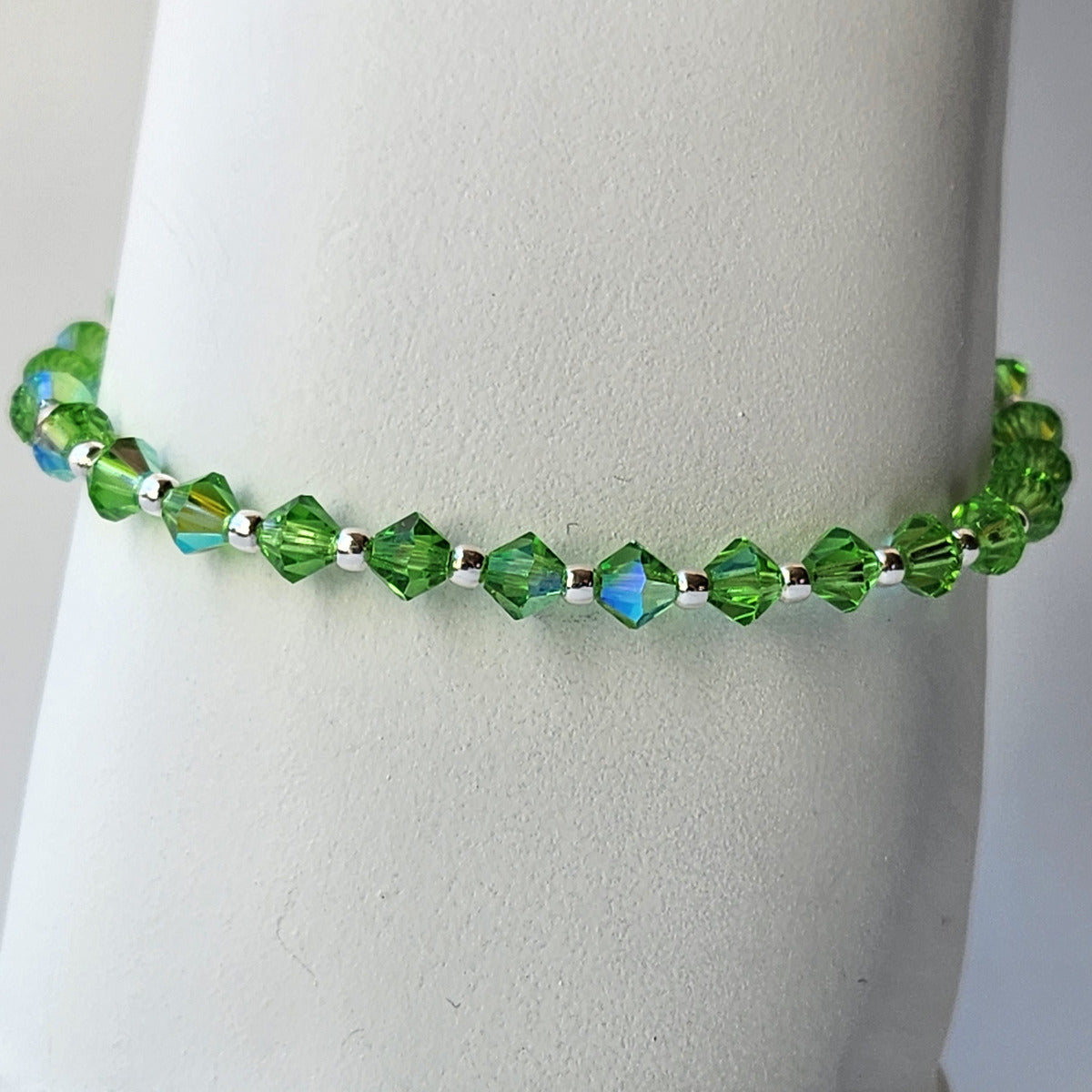 Pulsera Cristal Swarovski Elements Bolita Plata 925 Varios Colores