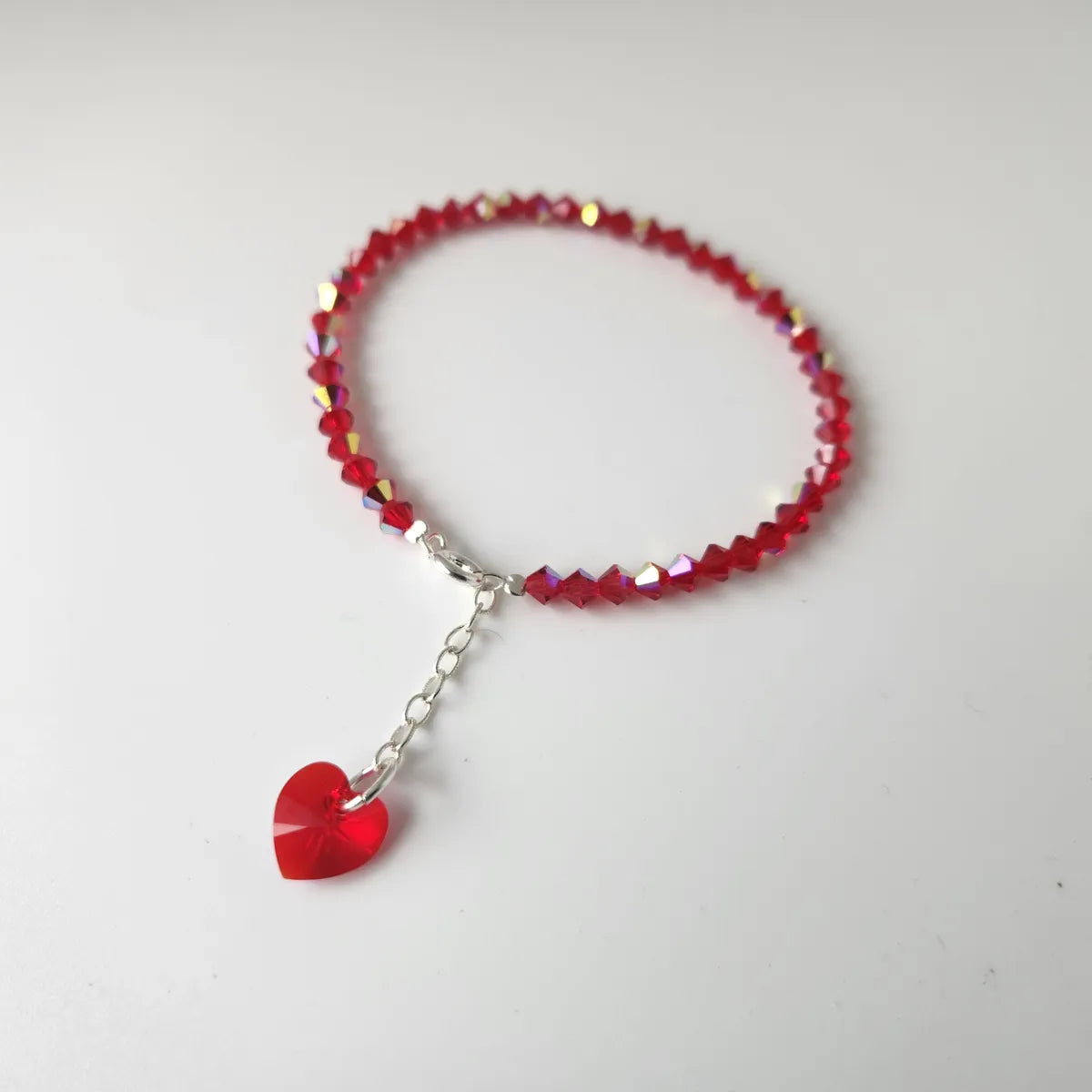 Pulsera Cristal Swarovski Elements Dije Corazon 4mm Todos Los Colores