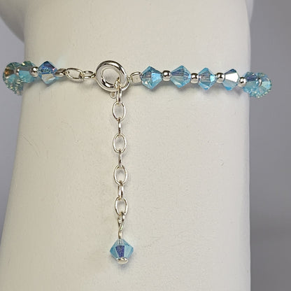 Pulsera Cristal Swarovski Elements Bolita Plata 925 Varios Colores
