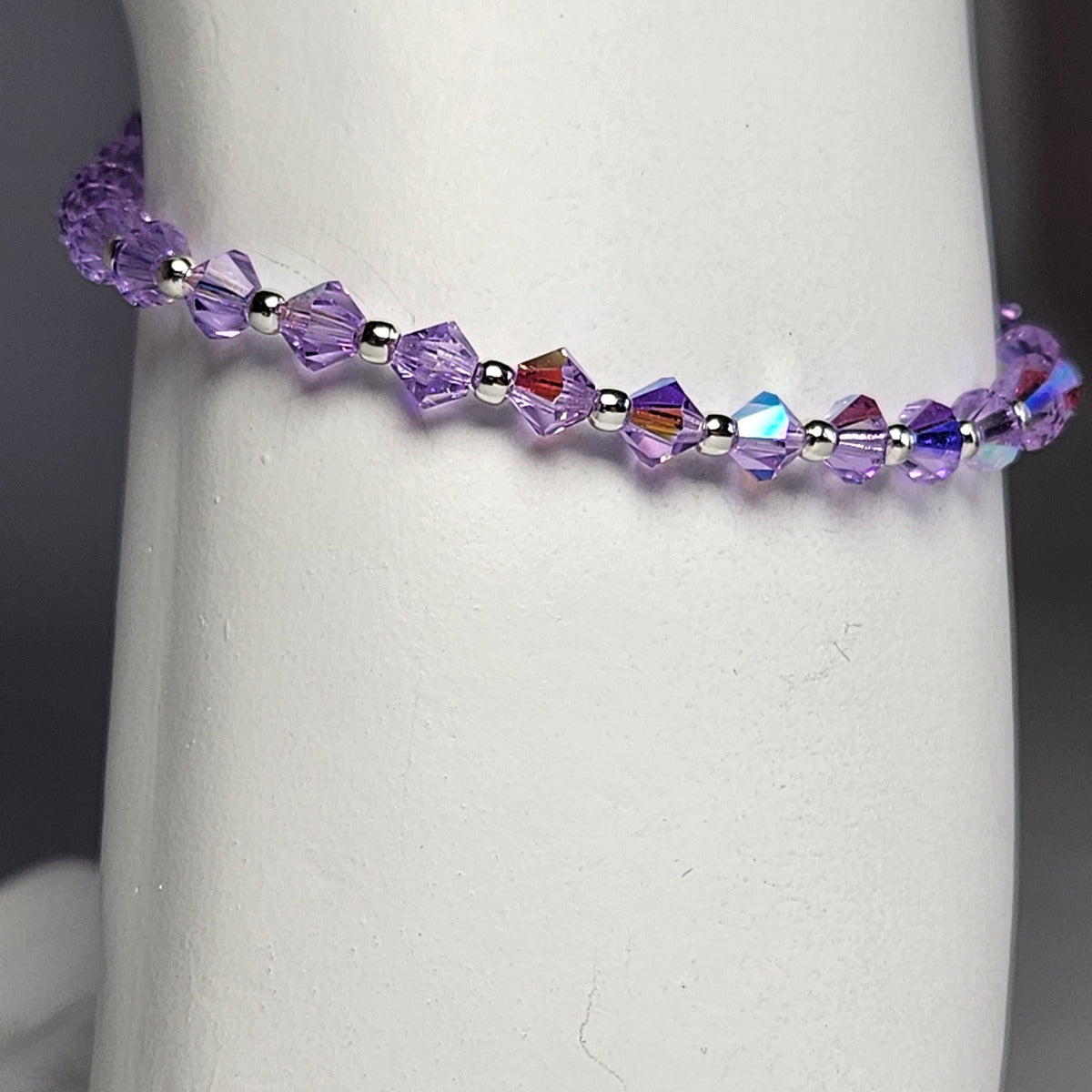 Pulsera Cristal Swarovski Elements Bolita Plata 925 Varios Colores