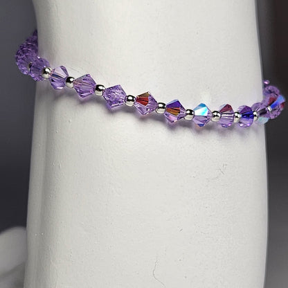 Pulsera Cristal Swarovski Elements Bolita Plata 925 Varios Colores